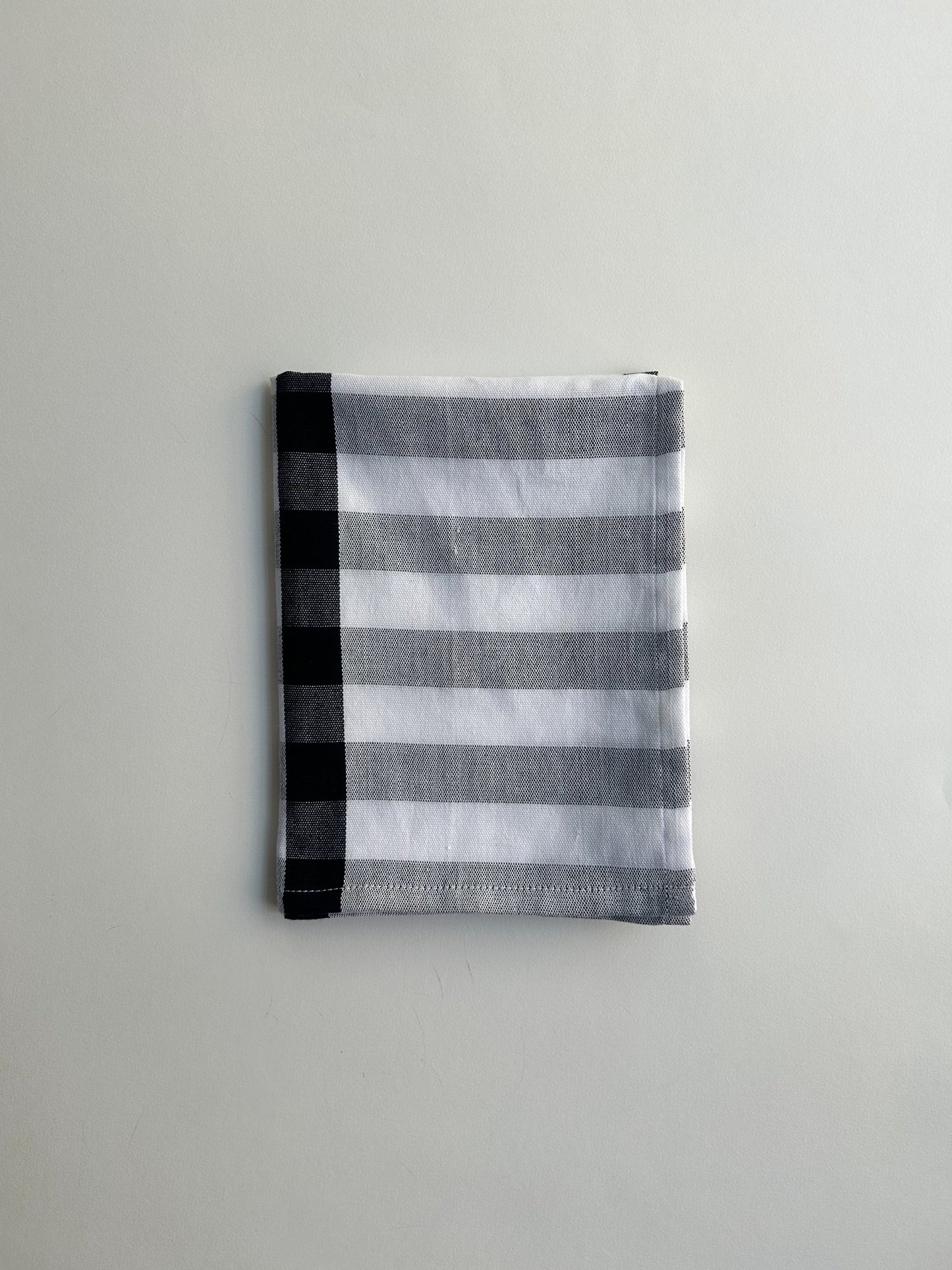 Black, white, grey tea towel (D)