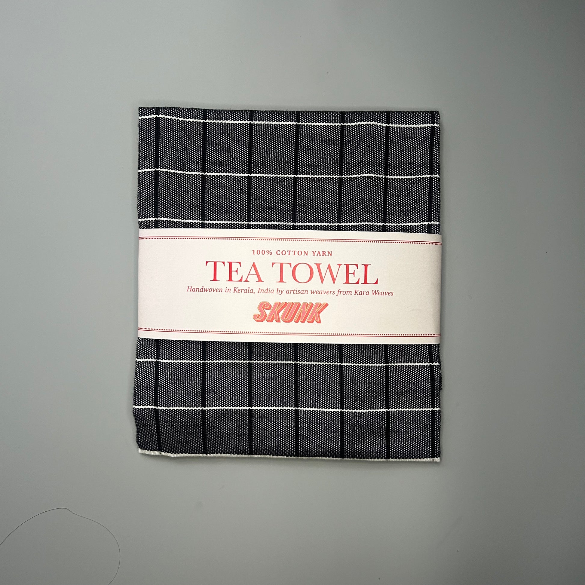 Black and White Grid Tea Towel (C)