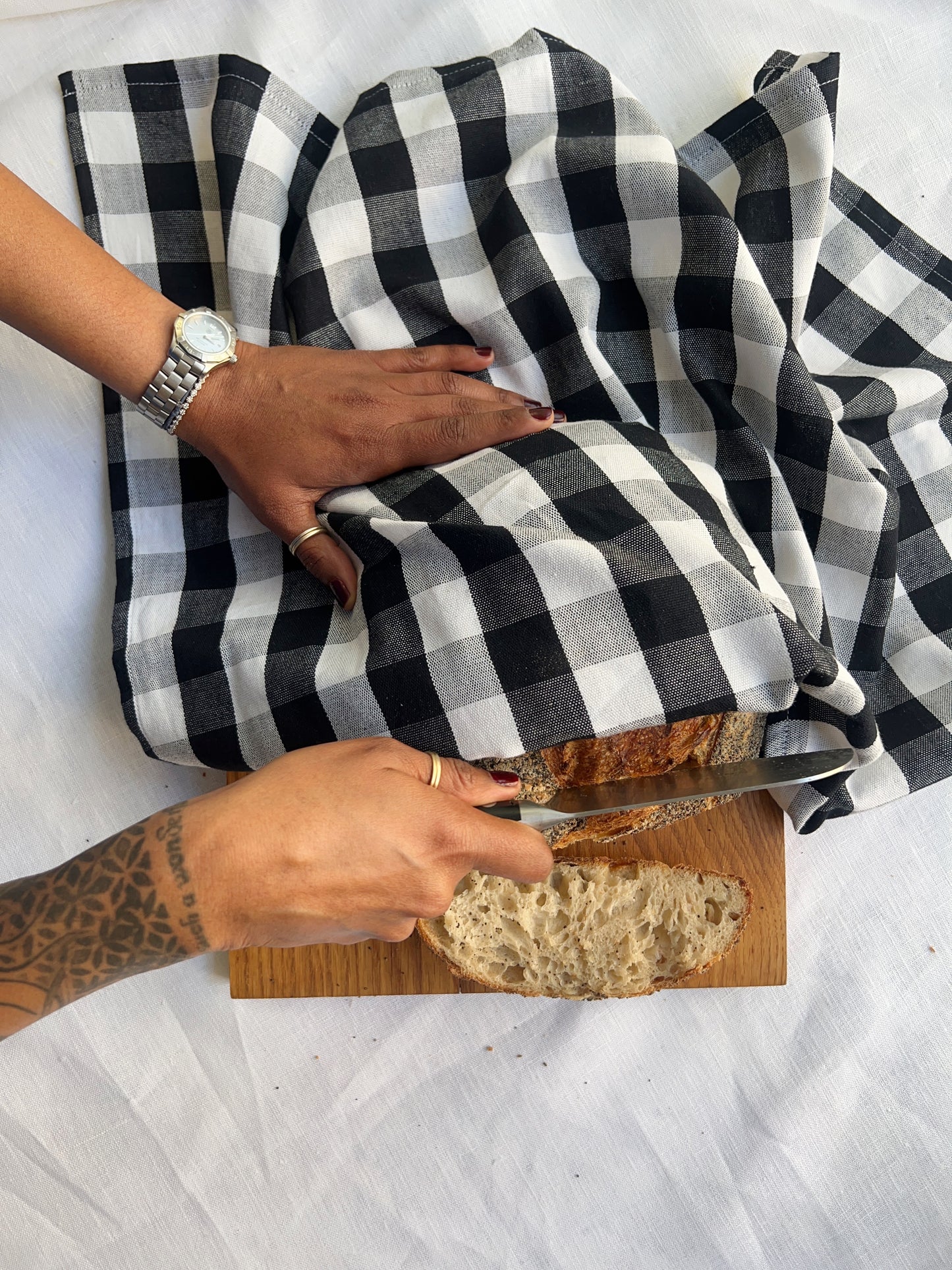 Black and White Tea Towel (A)