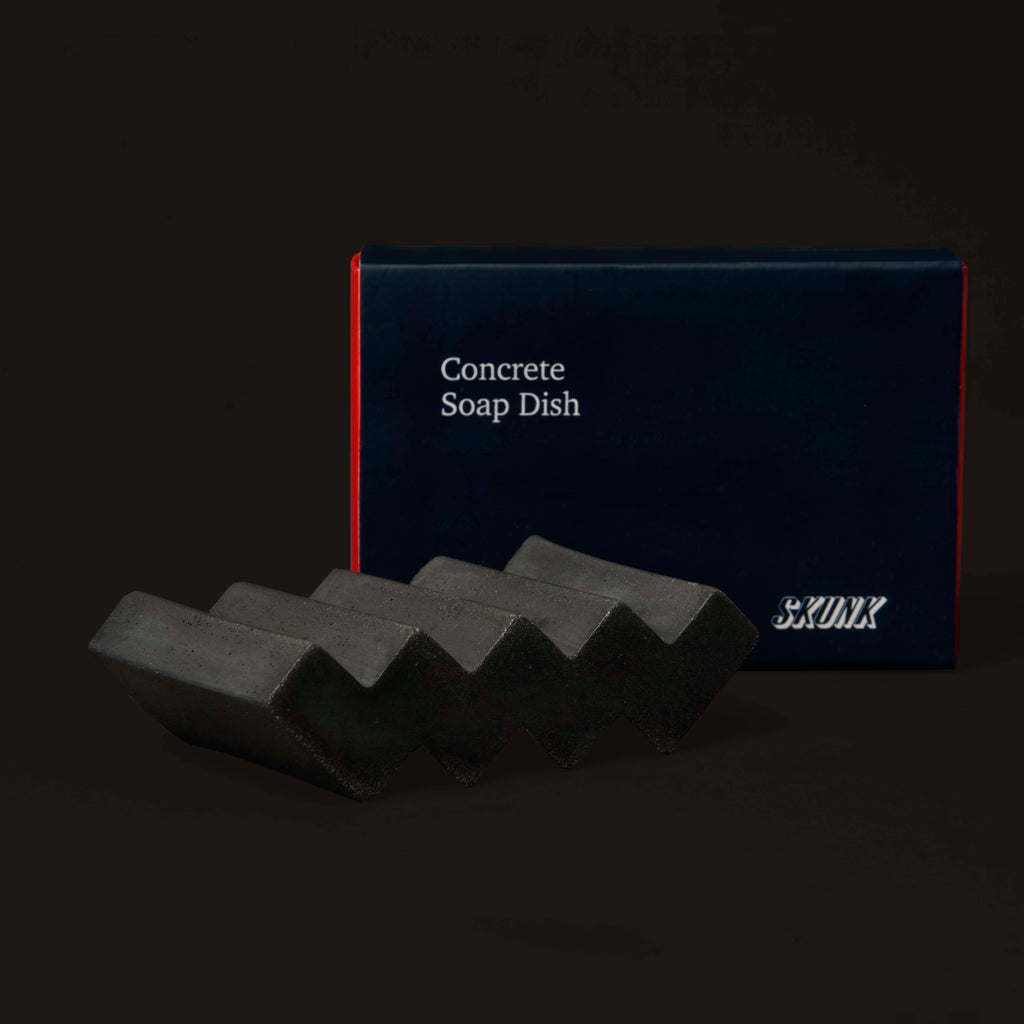 Black concrete soap dish