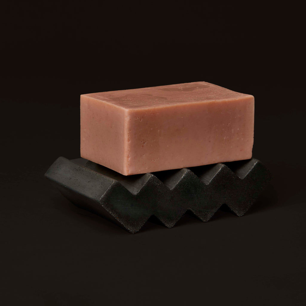 Black concrete soap dish