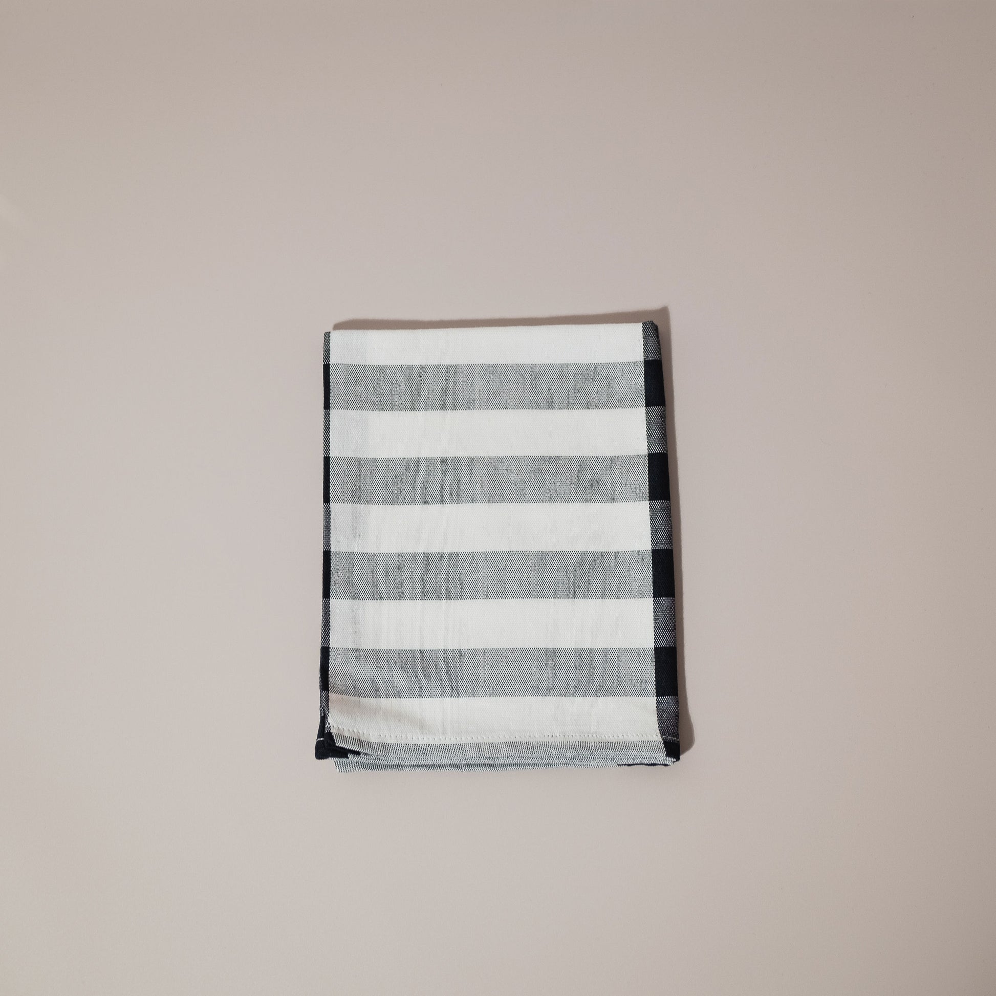 White and Grey tea towel with Black stripe (D)